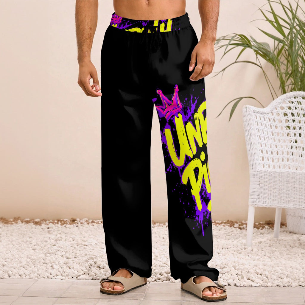 Unruly Pickney All-Over Print Men’s Straight-Leg Pants