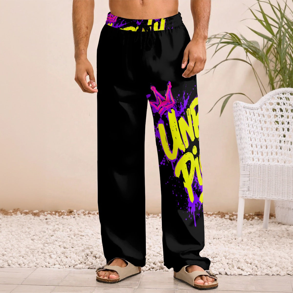 Unruly Pickney All-Over Print Men’s Straight-Leg Pants