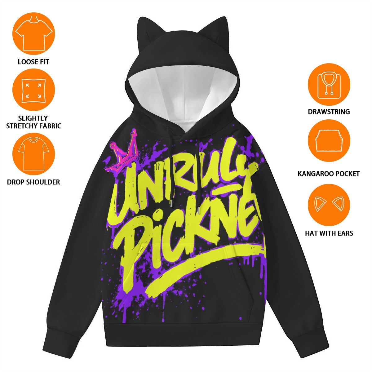 UNRULY PICKNEY “MISCHIEF” Cat-Ear Hoodie