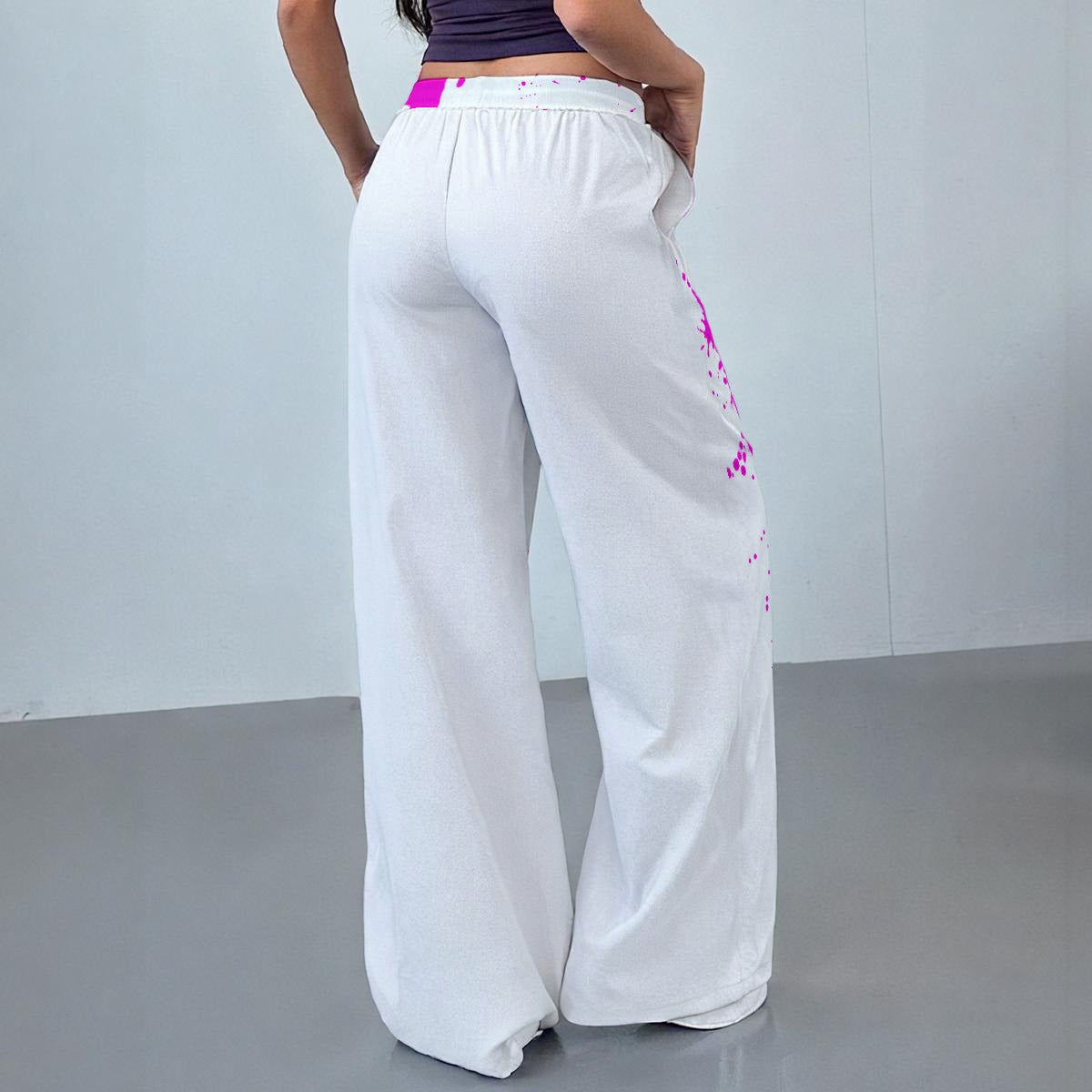 Unruly Pickney Women’s All-Over Print Wide-Leg Pants