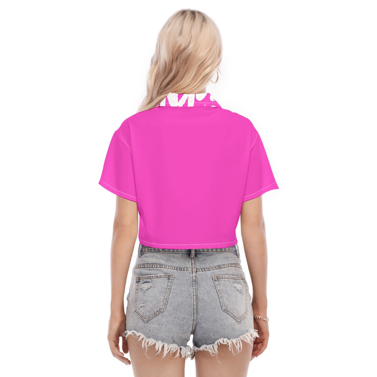 Unruly Pickney Women’s All-Over Print Cropped Shirt