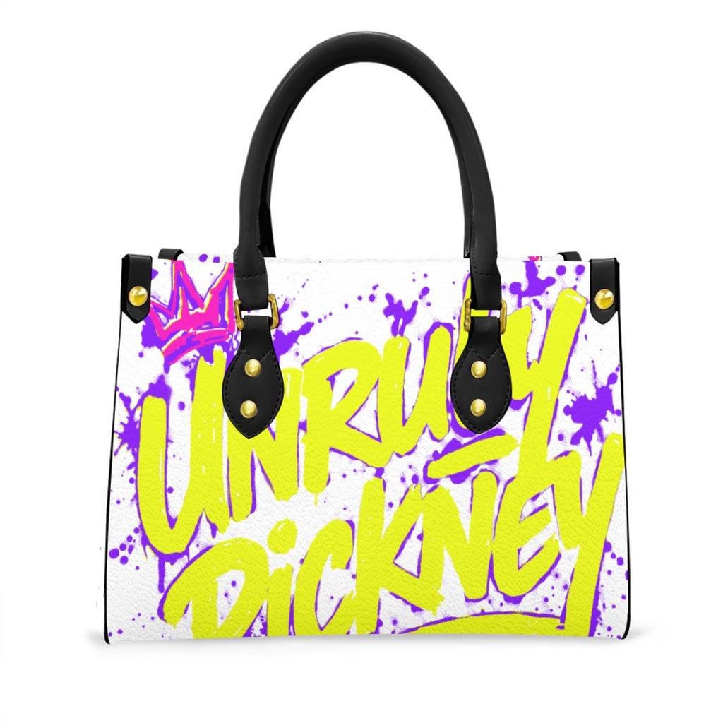 Unruly Pickney Women’s Graphic Tote Bag – Black Handle